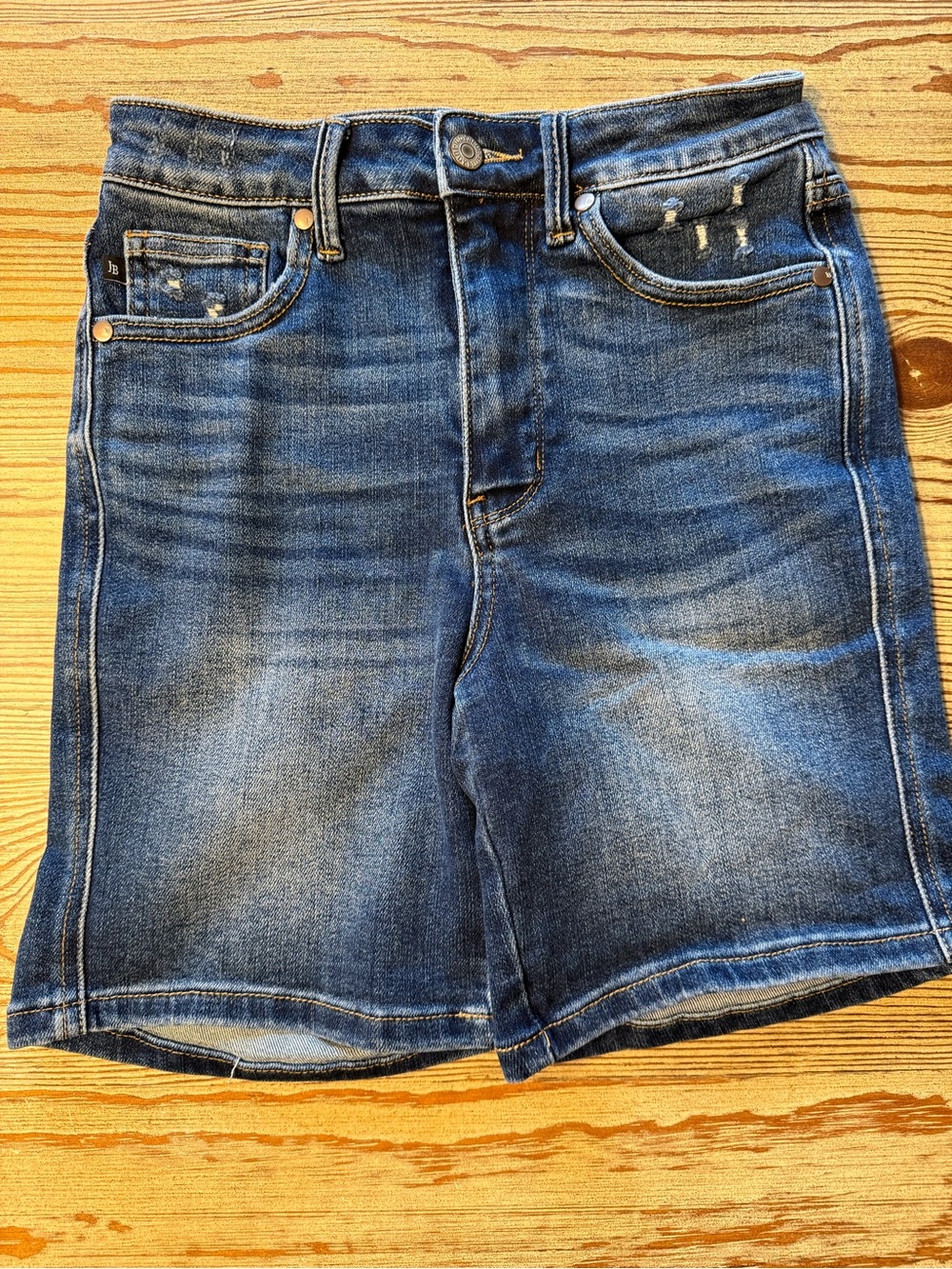 Judy Blue Faded Blue Denim Jean Shorts